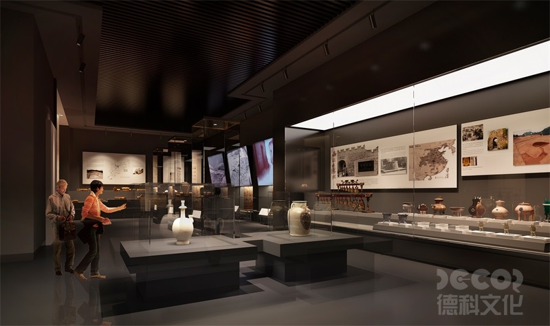 在博物館設計中，如何確保展品的可見性？